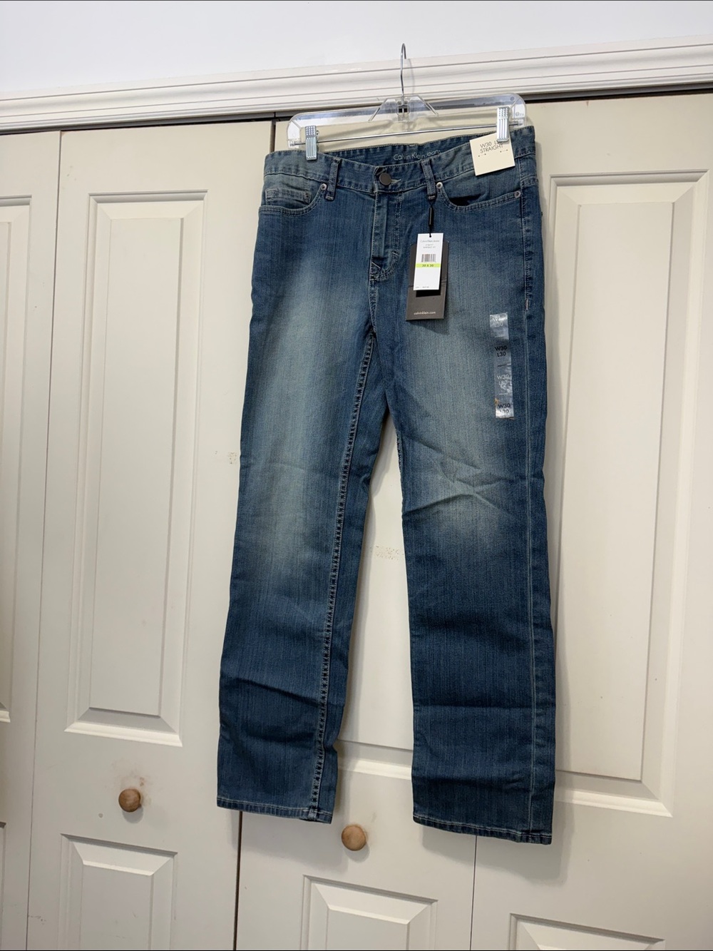 Calvin Klein Jeans Straight-Leg Medium Blue Denim